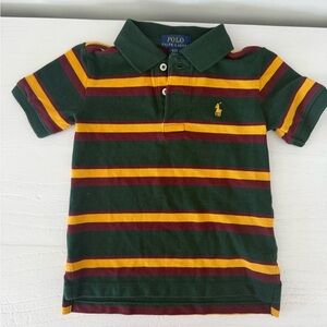 Boys 3T Polo by Ralph Lauren Kids Striped Green and Yellow Shirt